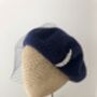Navy Beret With Optional Veil And Accessories, thumbnail 9 of 12