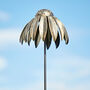 Recycled Metal Echinacea Flower Garden Stake Decoration, thumbnail 1 of 4