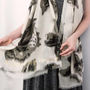 Personalised Metallic Gold Floral Foil Print Scarf, thumbnail 4 of 6