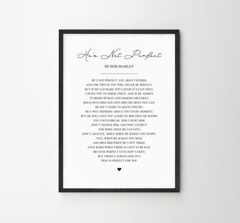 The One Personalised Poem Wedding Print, 4 of 11