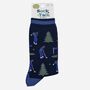 Winter Golf Men's Bamboo Socks Navy Blue, thumbnail 4 of 4