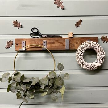 Flip Up, Flip Down Wall Mounted Reclaimed Wooden Hook, 8 of 11