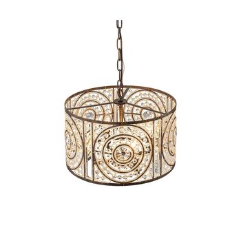 Four Light Sparkling Crystal Glass Statement Chandelier, 8 of 10