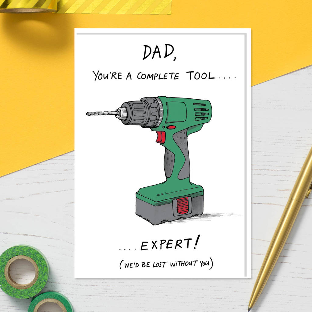 complete tool fathers day card by cardinky