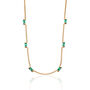 Cleopatra Green Baguette Chain Necklace, thumbnail 2 of 6