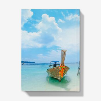 A5 Hardback Notebook Featuring Thai Longtail Boats, 4 of 4