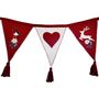 Edelweiss Christmas Bunting In Red And Cream Wool, thumbnail 3 of 4