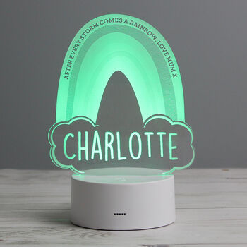 Personalised Rainbow LED Colour Changing Night Light, 5 of 8