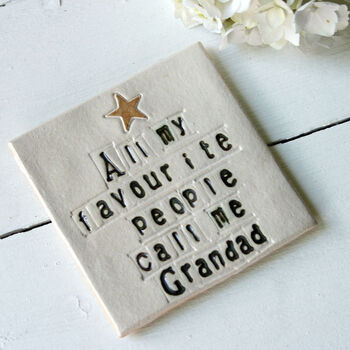 All My Favourite People Call Me Nanny Ceramic Coaster, 4 of 5