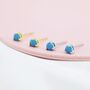 Sterling Silver Tiny Turquoise Cz Stud Earrings, thumbnail 5 of 12