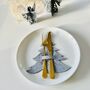 Eco Christmas Tree Cutlery Holder Set, thumbnail 2 of 8