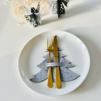 Eco Christmas Tree Cutlery Holder Set, 2 of 8