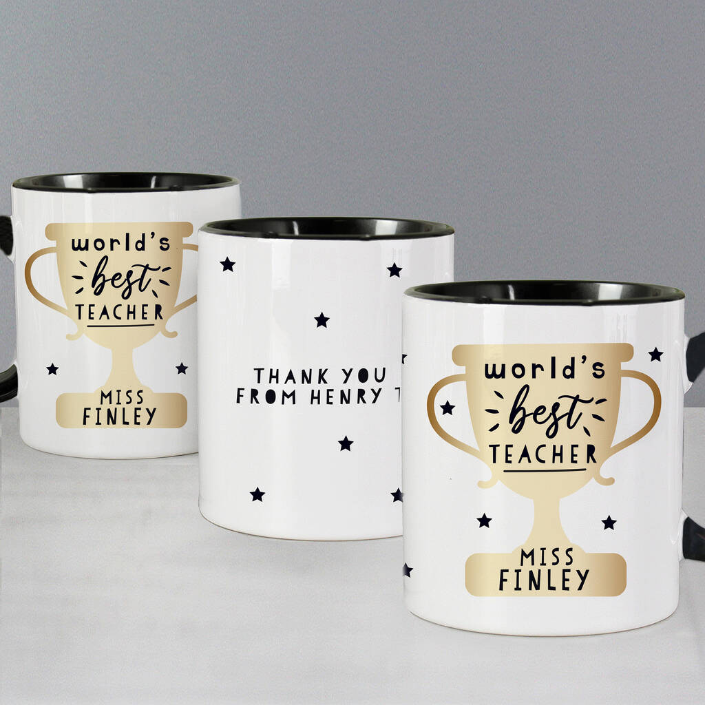 Personalised World's Best Teacher Mug Gift By Bella Personalised Gifts 