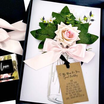 Personalised 40th Birthday Card For Her – Luxury Blush Pink Rose, Handmade 3D Scented Card, 11 of 11