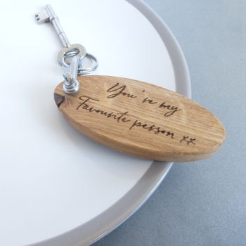 Favourite Person Personalised Wooden Keyring, 2 of 5