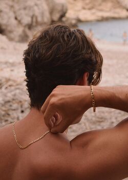 Figaro Chain Necklace 18 K Gold Plated, 5 of 7