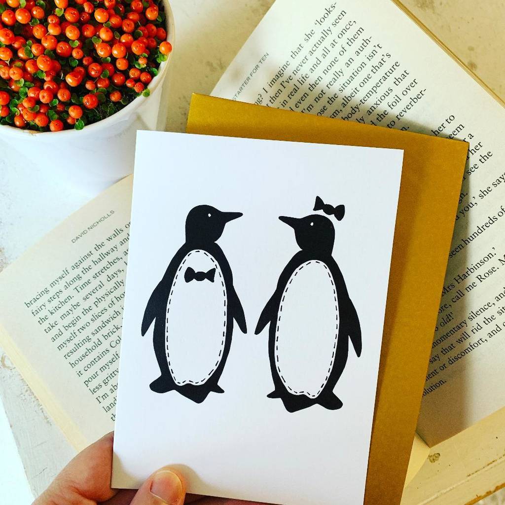 Penguin Pair Card, 1 of 2
