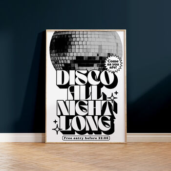 Disco All Night Long Print, 4 of 5