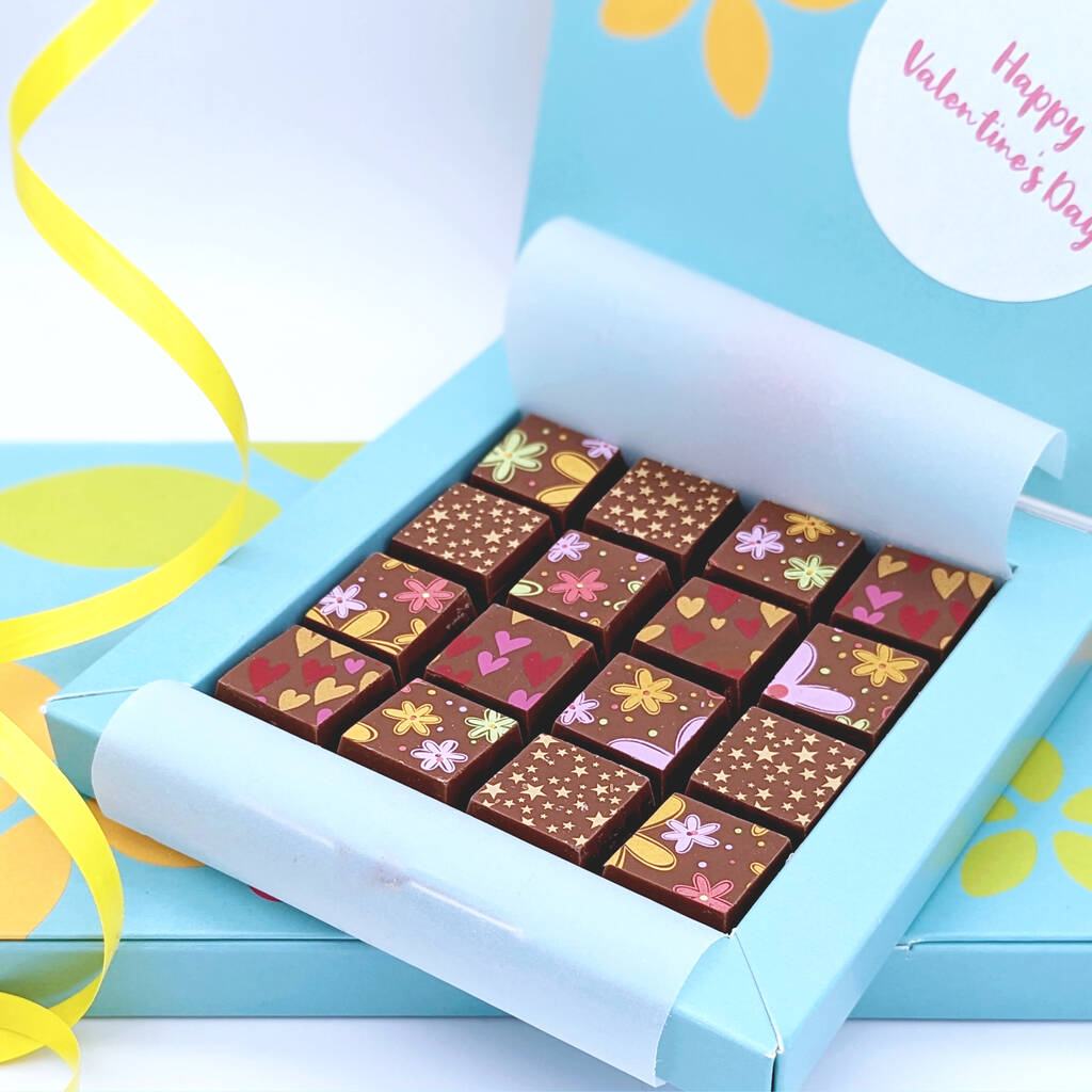 Chocolate Flower Box With Personalised Message, 1 of 5