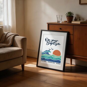 Personalised Coastal Baptism Print, 10 of 10