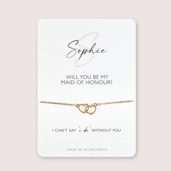 Will You Be My Bridesmaid Personalised Bridal Proposal Bracelet, 9 of 12