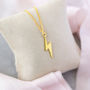 Gold Plated Lightning Bolt Necklace, thumbnail 2 of 8