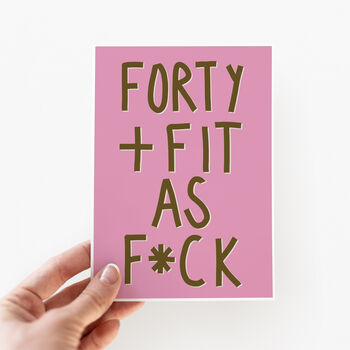 Forty And Fit Funny Birthday Card, 3 of 4