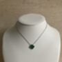 Green Double Sided Clover Silver Necklace, thumbnail 2 of 4
