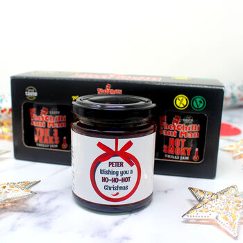 'Ho Ho Hot Christmas' Personalised Chilli Jam, 8 of 8