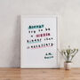 J.M Barrie 'Kinder' Encouraging Quote Print, thumbnail 1 of 2