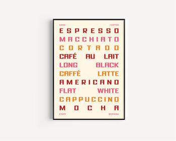 Coffee Guide Kitchen Unframed Print, 5 of 7
