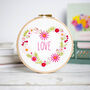 Floral Love Heart Embroidery Kit, thumbnail 1 of 8
