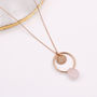 9ct Rose Gold Plated Silver And Rose Quartz Necklace, thumbnail 1 of 4