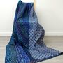 Indigo Blue Patchwork Kantha Quilt Single Bed, thumbnail 6 of 9