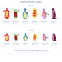 Personalised Rainbow Penguins Tea Towel, thumbnail 2 of 3