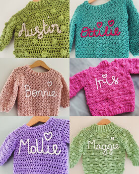 Personalised Baby Name Cardigan, 12 of 12