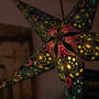 Set Of Three Handmade Paper Star Lanterns, thumbnail 4 of 5