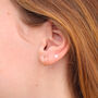 Illusion Hoop Earrings In Sterling Silver, thumbnail 4 of 9