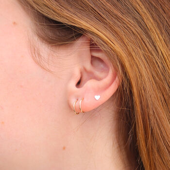 Illusion Hoop Earrings In Sterling Silver, 4 of 9