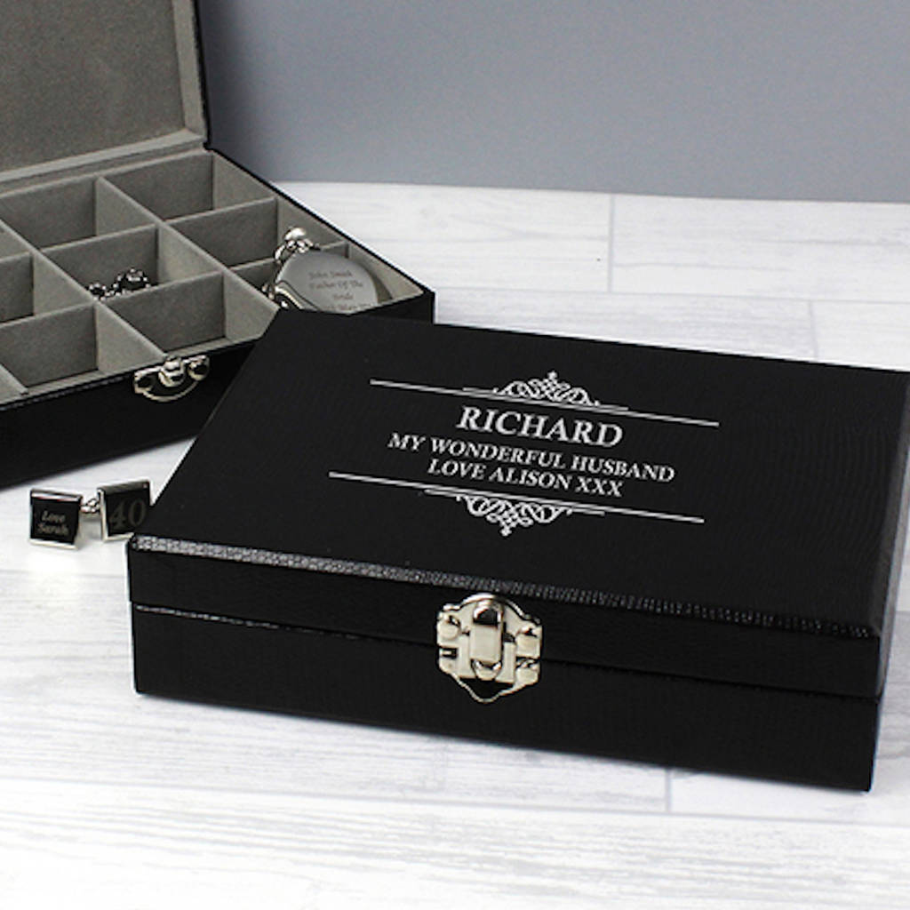 Personalised Large Cufflink Box By TheLittleBoysRoom ...