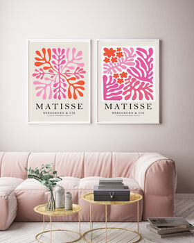 Matisse Set Of Two Pink Art Prints, 2 of 3