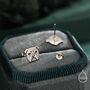 Sterling Silver Cute Bulldog Stud Earrings, thumbnail 2 of 12