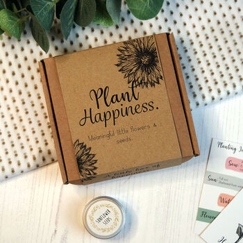 'Plant Happiness' Sunflower Seeds Letterbox Gift, 6 of 6