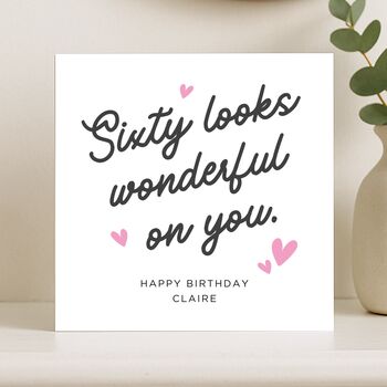60th Birthday Card For Mum Nan Sister Friend, 7 of 8