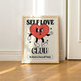 'Self Love Club' Retro Heart Print, thumbnail 6 of 8