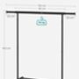 Clothes Rack On Wheels Extendable Hanging Rail, thumbnail 11 of 12