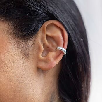 Chunky Sterling Silver Ear Cuff, 2 of 6