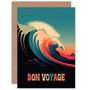 Bon Voyage Great Wave Surf Surfing Goodbye Card, thumbnail 1 of 4