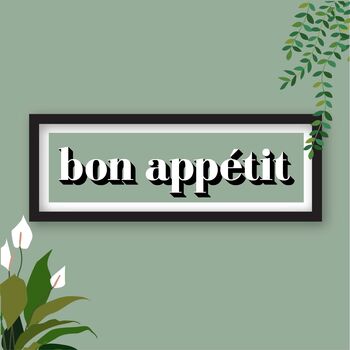Framed Bon Appetit Print, 5 of 10