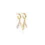 Gold Vermeil Or Sterling Silver Pearl And Charm Hoops, thumbnail 2 of 4